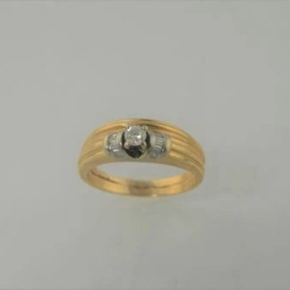 (I-6621-507A) 14K GOLD MULTISTONE DIAMOND RING - Picture 1 of 1